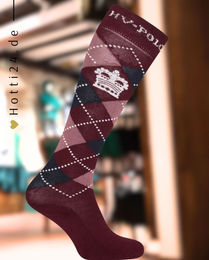 Produktbild von HV Polo Reitsocken Argyle Dark Berry Unisex Lila Bunt