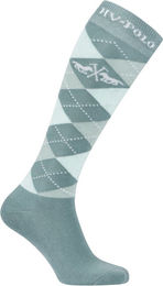 Produktbild von HV Polo Reitsocken Argyle für Damen aus Baumwolle Türkis Grün Größe 39-42