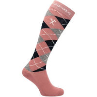 Produktbild von HV Polo Reitsocken Argyle gepolstert für Damen aus Baumwolle Blau Rosa Bunt Größe 35-38