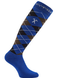 Produktbild von HV Polo Reitsocken Argyle Unisex Blau Weiß