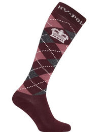 Produktbild von HV Polo Reitsocken Argyle Unisex Dark Berry Mauve Lila