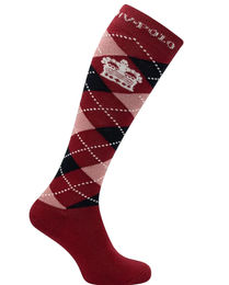 Produktbild von HV Polo Reitsocken Argyle Unisex Deep Red Navy