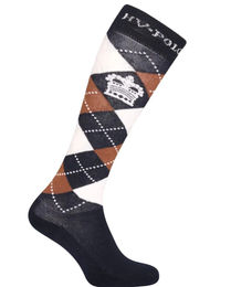 Produktbild von HV Polo Reitsocken Argyle Unisex Navy Camel Blau Beige Bunt