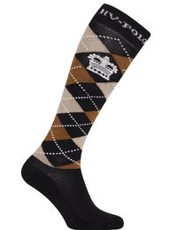 Produktbild von HV Polo Reitsocken Argyle Unisex Navy Camel Heather