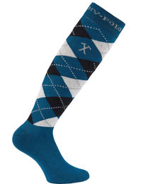 Produktbild von HV Polo Reitsocken Argyle Unisex Petrol Black Silvergrey