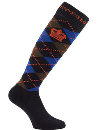 Produktbild von HV Polo Reitsocken Argyle Unisex Schwarz Orange