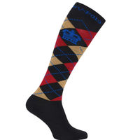 Produktbild von HV Polo Reitsocken Argyle Unisex Schwarz Rot Gold