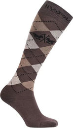 Produktbild von HV Polo Reitsocken Damen Argyle Braun Größe 39/42