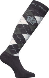 Produktbild von HV Polo Reitsocken Damen Argyle gepolstert aus Baumwolle Größe 39/42 in Grau und Bunt