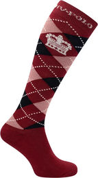 Produktbild von HV Polo Reitsocken Damen Argyle Rot Größe 43/46