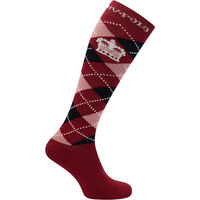 Produktbild von HV Polo Reitsocken Damen Argyle Rot Größe 43/46