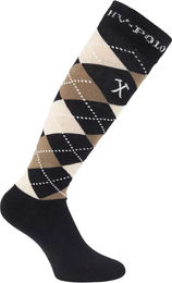Produktbild von HV Polo Reitsocken Damen Argyle Schwarz Bunt Größe 39/42