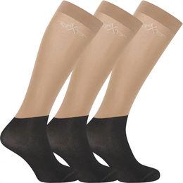 HV Polo Reitsocken Damen Jamie aus Baumwolle 3er Pack Beige Braun Größe 35-38 – Bild 1 von 2