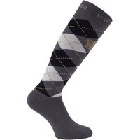 Produktbild von HV Polo Reitsocken für Damen Argyle gepolstert aus Baumwolle Grau 39-42