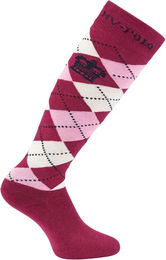 Produktbild von HV Polo Reitsocken für Damen Argyle Muster Rosa Bunt Größe 43/46