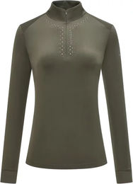HV Polo Reittrikot Damen Orlanda Langarm Forest Green Größe S – Bild 1 von 1
