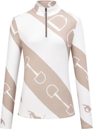 HV Polo Reittrikot langarm Damen HVPGwenny Print chalk Größe XL – Bild 1 von 1