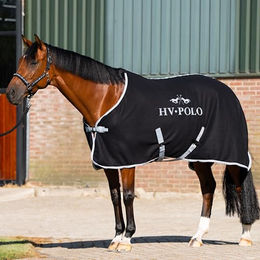 HV Polo Sasha Fleece Abschwitzdecke für Pferde Schwarz 165cm – Bild 1 von 2