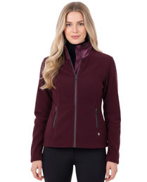 Produktbild von HV Polo Trainingsjacke Dionne Dark Berry Fleece Reitjacke für Damen