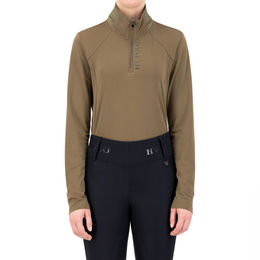 Produktbild von HV Polo Trainingsshirt Reitshirt für Damen in Grün aus Polyester für Herbst und Winter
