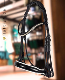 Produktbild von HV Polo Trense HVPLegacy Deluxe aus Leder in Schwarz und Weiß