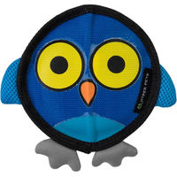 Produktbild von Hyper Pet Fire Hose Flyers Eule Quietschspielzeug aus Polyester in Blau und Bunt - 1 Stk.