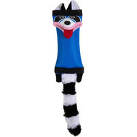 Produktbild von Hyper Pet Fire Hose Friends Waschbär Quietschspielzeug aus Polyester Blau Schwarz Weiß 38 x 7,5 x 9 cm
