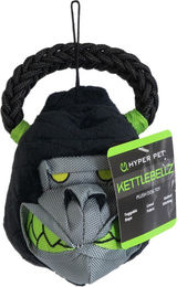 Produktbild von Hyper Pet Kettle Bell Gorilla Plüschspielzeug für Hunde in Schwarz und Grün aus Polyester 17,1 x 12 x 16 cm