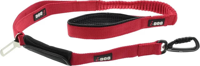 Produktbild von I-DOG Confort Pro Max Upka New 2024 Elastische Hundeleine mit Sicherheits-Schlaufe aus Neopren in Rot 120 cm