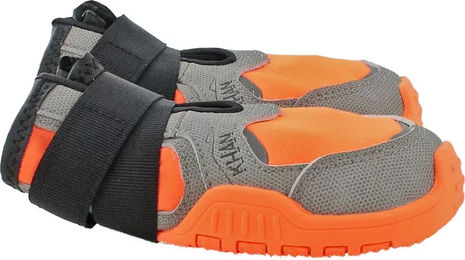 I-DOG Khan Pad N'Polar Hundeschuhe wasserabweisend aus Gummi Orange 45 mm – Bild 1 von 7