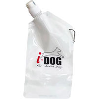 Produktbild von i-DOG Wasserflasche Typ Tasche aus Silikon in Weiß Transparent