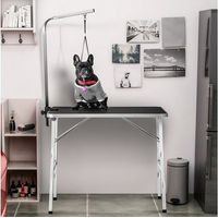 Produktbild von i@home Haustier Trimmtisch für Hund und Katze mit Galgen klappbar aus Aluminium in Schwarz