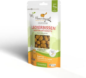 I love my cat Freeze-Snack Gefriergetrocknete Katzenleckerlis mit Insekten und Karotte für erwachsene Katzen 25 g - 25 g – Bild 1 von 7