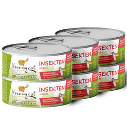 I Love My Cat Futterset für ernährungssensible Katzen mit Insekten Nassfutter und Shiimun Slim Pulver zur Gewichtskontrolle, getreidefrei und hypoallergen - 6 x 100 g – Bild 1 von 4