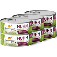 Produktbild von I love my cat Futterset für Katzen mit Nassfutter Huhn und Pulver zur Gewichtskontrolle, getreidefrei - 6 x 100 g