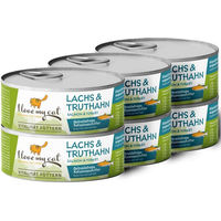 Produktbild von I love my cat Futterset für Kitten mit Lachs und Truthahn zur Gewichtskontrolle, getreidefrei, 6x100 g Nassfutter und 50 g Pulver - 6 x 100 g