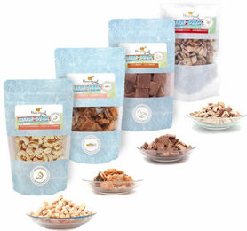 I Love My Cat Gefriergetrocknete Freeze-Snacks für Katzen Sparset 100 g mit Huhn, Ente, Lachs und Garnele für alle Altersstufen - 4 x 25 g – Bild 1 von 7