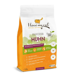 I love my cat ILMC Katzenfutter Set mit Huhn getreidefrei und hypoallergen bestehend aus Trockenfutter 1,2 kg und 6 Dosen Nassfutter inklusive Jute Beutel - 7 x 100 g – Bild 1 von 7