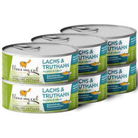 Produktbild von I love my cat Katzenfutter Nassfutter Lachs und Truthahn Adult Getreidefrei und Glutenfrei 6x100g - 6 x 100 g