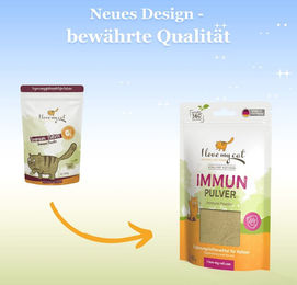 Produktbild von I love my cat Nahrungsergänzung für Katzen Immun Pulver zur Immunstärkung hypoallergen 80g - 80 g