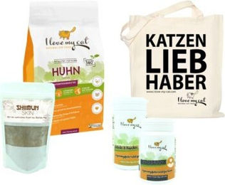 I love my cat Sparset für Norwegische Waldkatze mit Trockenfutter Huhn getreidefrei und Pflege für Haut Fell sowie Gelenke und Knochen - 1,2 kg – Bild 1 von 4