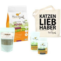 Produktbild von I love my cat Sparset für Norwegische Waldkatze mit Trockenfutter Huhn getreidefrei und Pflege für Haut Fell sowie Gelenke und Knochen - 1,2 kg