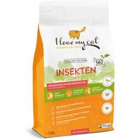 Produktbild von I Love My Cat Sparset Katzenfutter Set mit Insektenprotein getreidefrei und hypoallergen bestehend aus 1,2 kg Trockenfutter und 6 x 100 g Nassfutter - 7 x 100 g