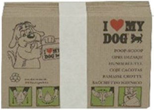 I Love My Dog Kotbeutel Braun 2 x 10 Stück – Bild 1 von 2