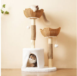 Produktbild von i@home Kratzbaum Katzenbaum aus Massivholz, Katzenkratzbaum