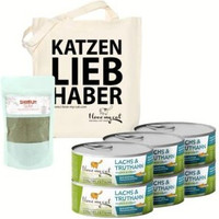 Produktbild von I Love my Cat Futterset für übergewichtige Katzen mit Lachs und Truthahn - 6 x 100 g