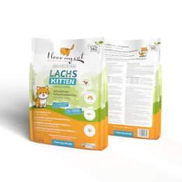 Produktbild von I Love My Cat Getreidefreies Trockenfutter für Kitten mit Lachs - 1,2 kg