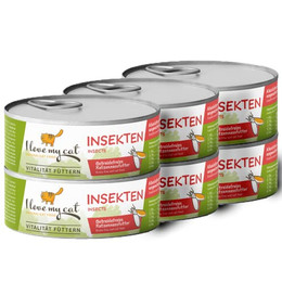 Produktbild von I love my cat NATURAL CAT FOOD Getreidefreies Nassfutter mit Insektenprotein für Katzen - 6 x 100 g