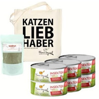 Produktbild von I Love my Cat Sparset für übergewichtige und ernährungssensible Katzen mit Insekten-Nassfutter und Shiitake-Nahrungsergänzung - 6 x 100 g