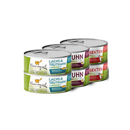 Produktbild von I Love my Cat Starter-Paket Katzenfutter Nass mit Huhn, Insekten, Lachs und Truthahn - 6 x 100 g
